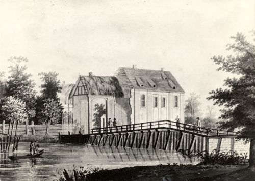 Alte Brücke und Fährhaus Nedlitz - um 1790