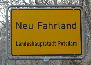Ortsschild Neu Fahrland