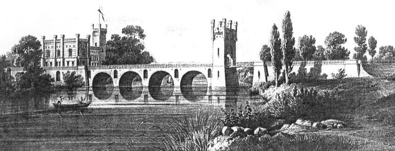 Nedlitzer Nordbrücke um 1860